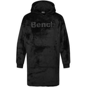 Bench Snuggle Sherpa Lined Soft Wearable Blanket - S/M / Black