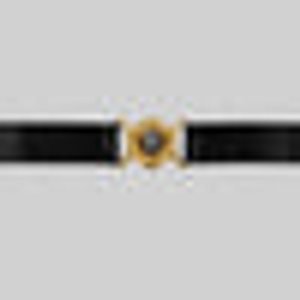 ELIZABETH. Black Spinel Tudor Satin Choker - Gold - Gold