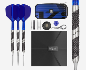 Target Darts 975 Ultra Marine 01 97.5% Tungsten 22G Swiss Point Steel Tip Darts Set