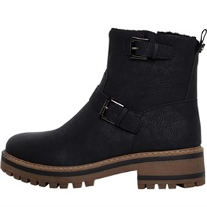 Lotus Womens Jagger Buckle Ankle Boots Black