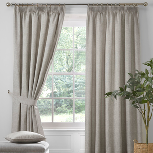 Dreams & Drapes Pembrey Thermal Ready Made Pencil Pleat Curtains Natural
