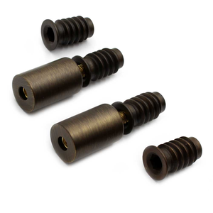 SDS Sash Window Stop Set includes 2 Stops & 4 Ferrules Antique Brass