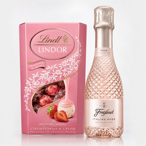 Mini Rose Friexenet 20cl & Lindt Strawberries & Cream 200g