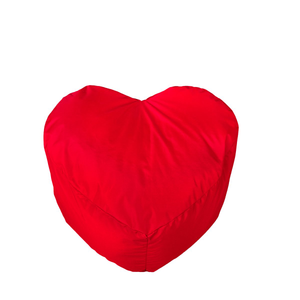 Outlet - Idea Regalo, Pouf Cuore Grande Jive Tessuto Tecnico Antistrappo Imbottito Dim: 90x80x45 cm - Colore Rosa