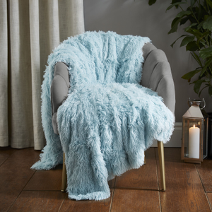 Catherine Lansfield Cuddly 150cmx200cm Throw Duck Egg Blue