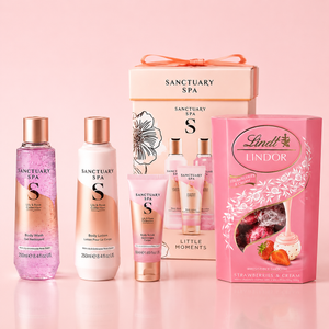 Sanctuary Spa Little Moments Set & Lindt Strawberries & Cream Truffles (200g)