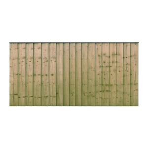 6FT x 3FT Closeboard Fence Panel - Pressure Treated Green/Natural