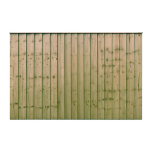 6FT x 4FT Closeboard Fence Panel - Pressure Treated Green/Natural