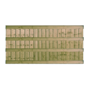 6FT x 3FT Ultra Heavy Duty Closeboard Fence Panel - Pressure Treated Green/Natural
