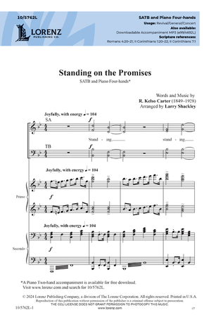 Standing on the Promises - SATB w/4-hand piano