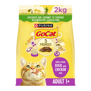 GO-CAT Duck &amp; Chicken Adult Cat Food, 2kg