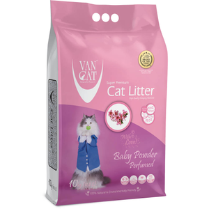 VAN CAT Baby Powder Clumping Cat Litter, 10kg