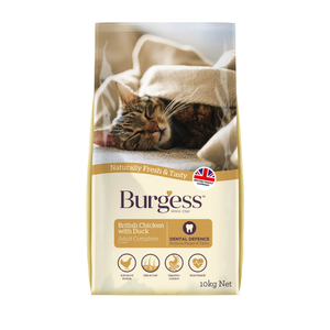 BURGESS Chicken &amp; Duck Adult Cat Food, 10kg
