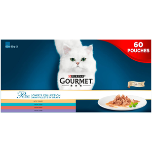 GOURMET Perle Cat Food Chefs Collection Mixed 60x85g
