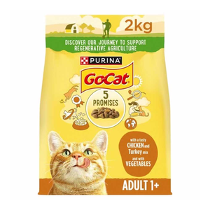 GO-CAT Adult Chicken &amp; Turkey Cat Food, 2kg