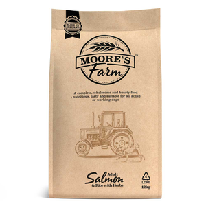 MOORE'S FARM Adult Salmon &amp; Rice Dog Food, 12kg