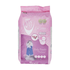 VAN CAT Baby Powder Clumping Cat Litter, 15kg
