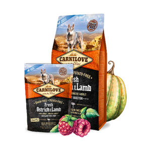 CARNILOVE Adult Small Breed Excellent Digestion, Fresh Ostrich &amp; Lamb - 1.5kg