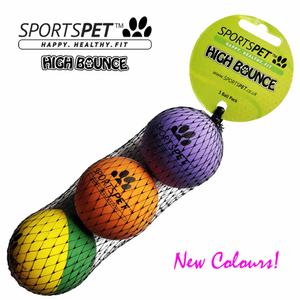 SPORTSPET High Bounce Ball 6cm, 3pk