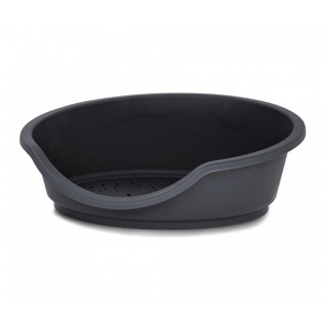 MP BERGAMO Tino Eco Plastic Dog Bed, Black - Large: 80x60x25cm