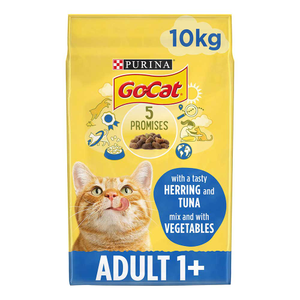 GO-CAT Herring Tuna &amp; Veg Adult Cat Food, 10kg