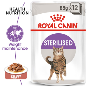 ROYAL CANIN Sterilised Adult Gravy Pouch, 85g