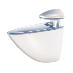 Wood/Glass Bracket 108 mm To Suit 5-32 mm Shelf   White