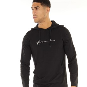 French Connection Mens Scribble Long Sleeve Hooded Top Black/White