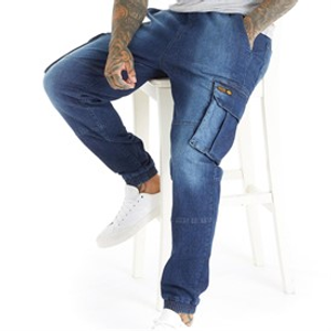 Bench Mens Goffey Slim Fit Jeans Dark Indigo Wash
