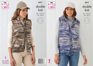 Bodywarmers in King Cole Camouflage DK (6077)