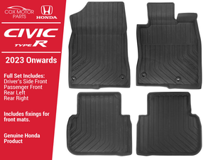 Genuine Honda Civic Type-R FL5 Front & Rear Rubber Mats 2023 Onwards (08P17T60510)