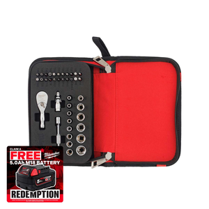 Milwaukee 4932492672 1/4" Compact Ratchet Set 39pcs