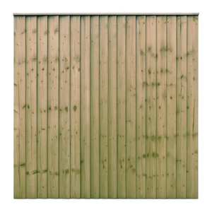 6FT x 6FT Closeboard Fence Panel - Pressure Treated Green/Natural