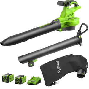GreenWorks GD40BVIIK2X G-MAX DigiPro 40V Cordless Blower / Vacuum (2 x 2Ah Batteries & 2A Standard Charger)