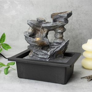 Wellbeing Cascading Rocks Illuminated Water Fountain