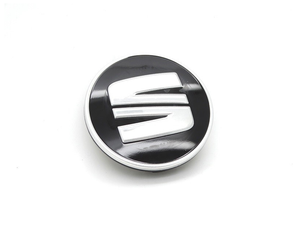 Genuine SEAT Black & Silver Alloy Wheel Centre Cap (5F0601171CBX)