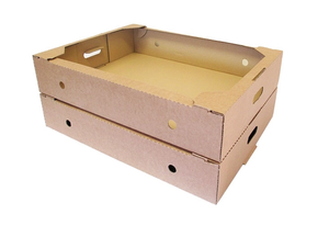 Cardboard Produce Trays - 648 x 495 x 128mm - 10 Trays