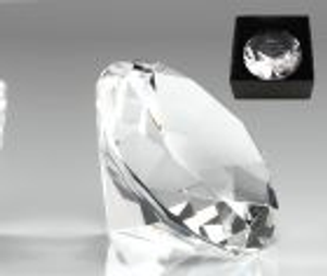 Engraved Glass Diamond Paperweight