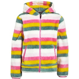Trespass Girls Amazing Striped Full Zip Fleece Pale Pink Stripe