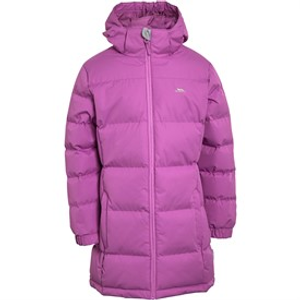 Trespass Girls Tiffy Waterproof Padded Hooded Coat Deep Pink