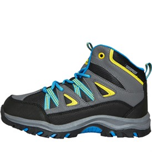 Trespass Kids Gillon 2 Mid Waterproof Walking Boots Black/Blue