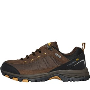 Trespass Mens Scarp Waterproof Walking Shoes Dark Brown/Sienna