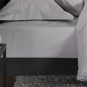 The Lyndon Company Peninsula Grey Cotton Sateen 1000TC deep (32cm) Fitted Sheet