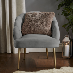 Catherine Lansfield Cuddly Faux Fur Filled Cushion 45cm x 45cm Natural