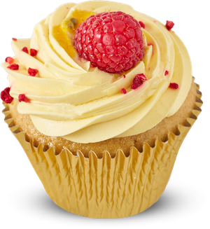 Vegan Raspberry and Passionfruit Cupcake