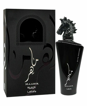 Maahir Black Edition by Lattafa perfume for unisex EDP 3.3 / 3.4 oz New in Box
