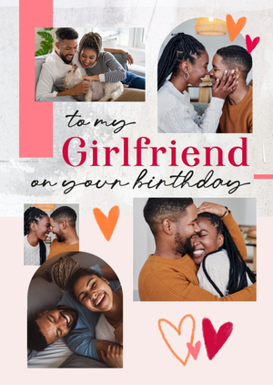 Heartfelt Loving Minimalistic To My Girlfriend Photo Upload Birthday Card
