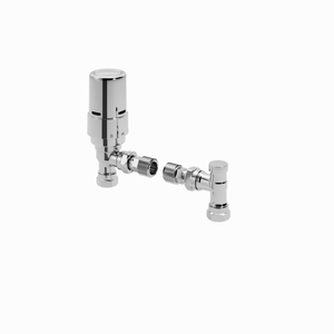 Stelrad Angled TRV set - Chrome
