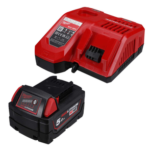 M18NRG501 5.0Ah Battery and M12 / M18 Fast Charger Pack