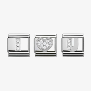 Nomination CLASSIC Silvershine I Love You Charm Set NCB010